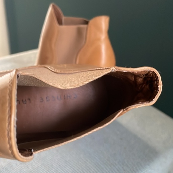 Tan Leather Ankle Boots - Picture 9 of 10